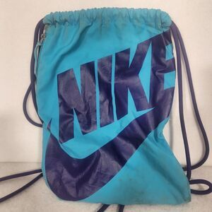 Nike Blue Drawstring Bag Backpack Gym Bag Logo